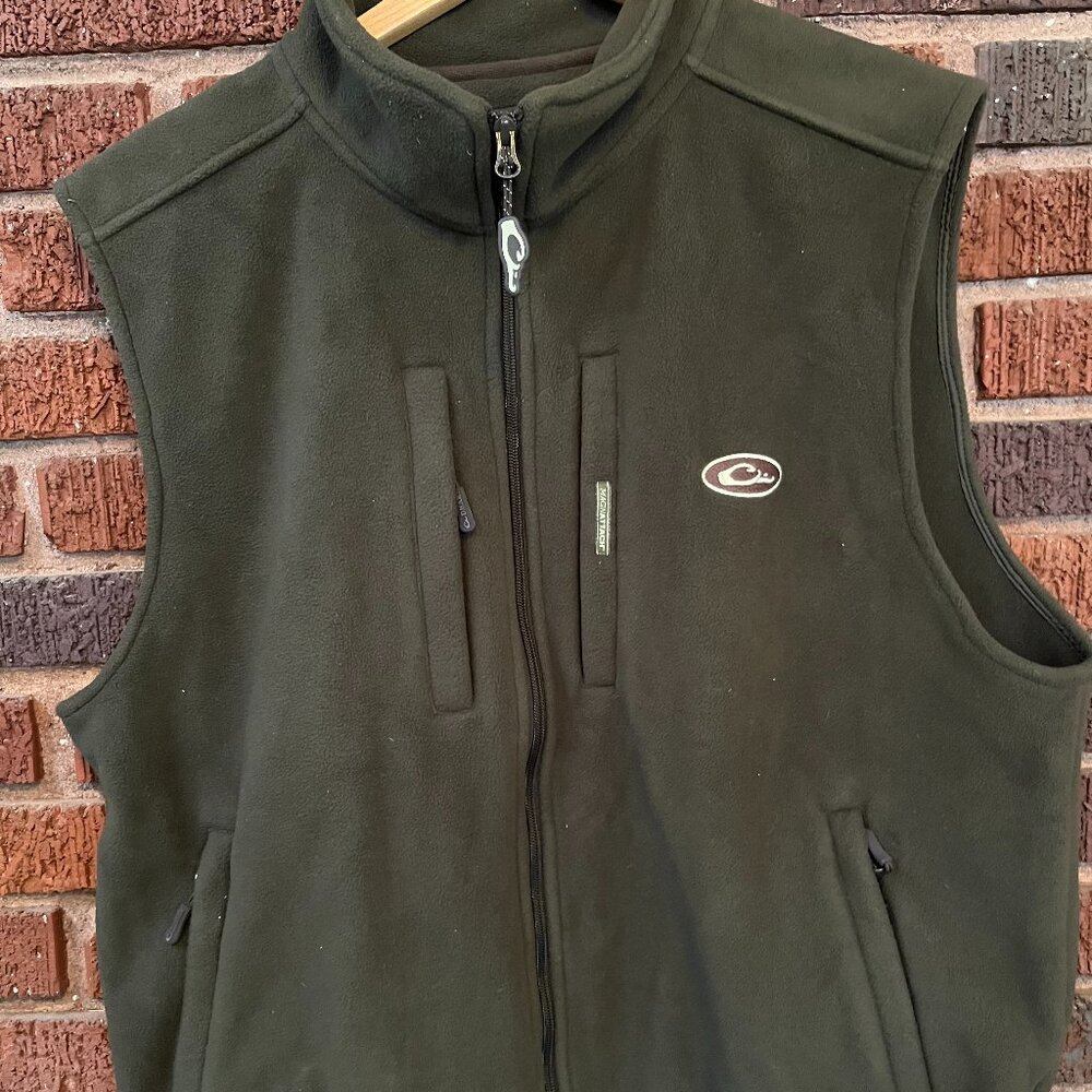 Men's Drake Waterfowl Men's Brown Fleece Layering Vest XL